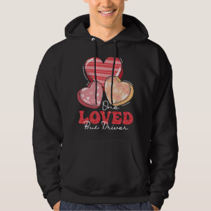 One Loved Bus Driver Groovy Valentines Day Women V Hoodie
