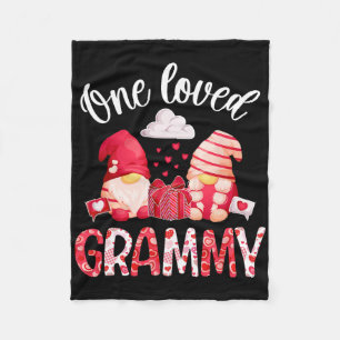 One Loved Grammy Valentine Grammy Grandma Valentin Fleece Blanket