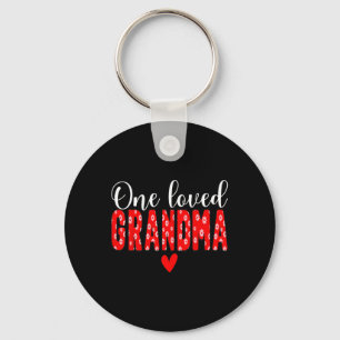 One Loved Grandma Flower Happy Valentines Day Moth Key Ring