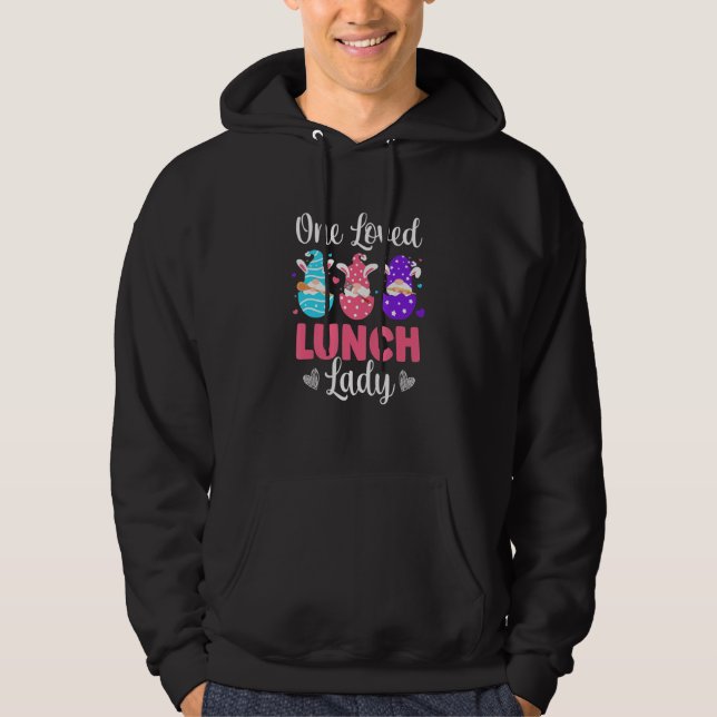 One Loved Lunch Lady Cafeteria Valentines Day Hoodie (Front)