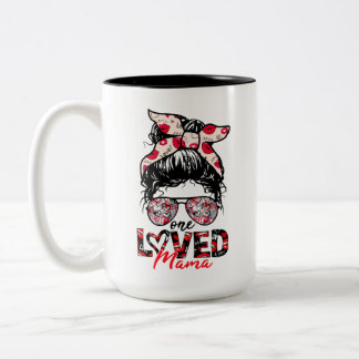 One Loved Mama Two-Tone Coffee Mug