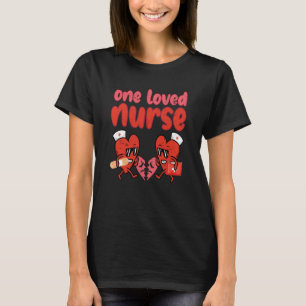 One Loved Nurse Heart Nursing Scrub Top Valentines