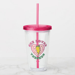 One Loved Teacher Valentine Teacher Gift Acrylic Tumbler