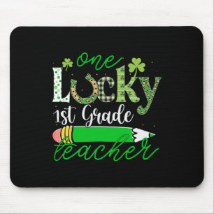One Lucky 1st Grade Teacher St Patrick's Day Penci Mouse Pad