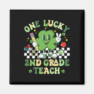 One Lucky 2nd Grade Teacher Shamrock St Patricks D Magnet