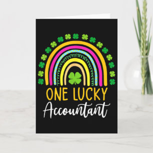 One Lucky Accountant St Patrick Day Shamrocks Card