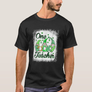 One Lucky Art Teacher Rainbow Shamrock St Patrick' T-Shirt