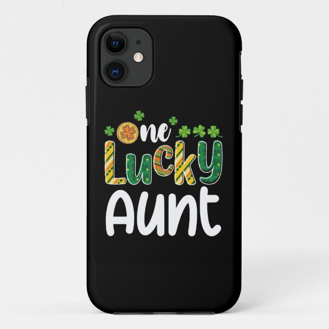 One Lucky Aunt Matching Family St Patrick's Day Case-Mate iPhone Case (Back)