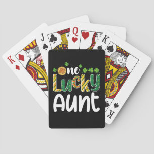 One Lucky Aunt Matching Family St Patrick's Day Playing Cards