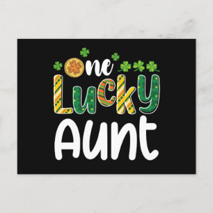 One Lucky Aunt Matching Family St Patrick's Day Postcard