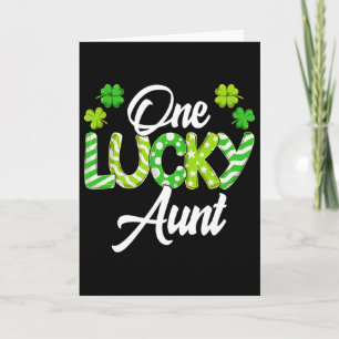 One Lucky Aunt Shamrock Irish Aunt St Patrick's Da Card