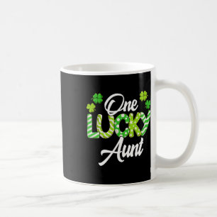 One Lucky Aunt Shamrock Irish Aunt St Patrick's Da Coffee Mug