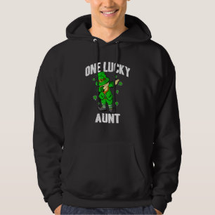 One Lucky Aunt St Patricks Day Dabbing Leprechaun  Hoodie