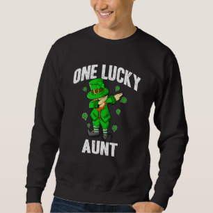 One Lucky Aunt St Patricks Day Dabbing Leprechaun Sweatshirt