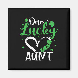One Lucky Aunt St Patricks Day Irish Green Shamroc Magnet