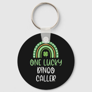 One Lucky Bingo Caller St. Patrick's Day Funny Rai Key Ring