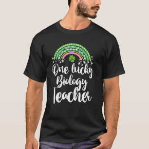 One Lucky Biology Teacher Rainbow St Patricku2019s T-Shirt