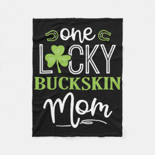 One Lucky Buckskin Horse Mum Irish Horseback Ridin Fleece Blanket