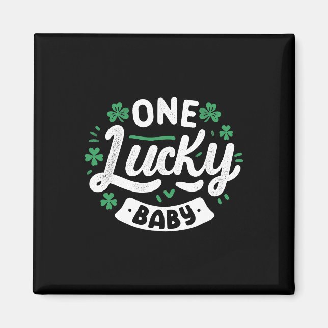 One Lucky By Shenanigans St Patricks Day Funny  Magnet (Front)