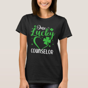 One Lucky Counsellor Heart Shamrock St Patricks Da T-Shirt