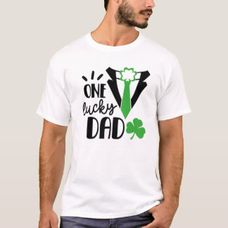 One Lucky Dad Green St Patricks Day Men Women Kid T-Shirt