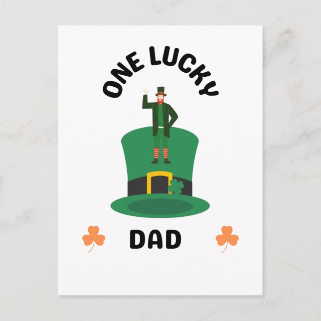 One lucky dad irish  postcard (Front)