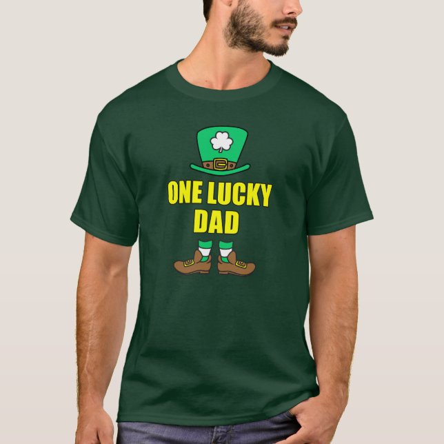 One Lucky Dad Leprechaun T-Shirt (Front)