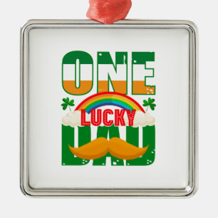One Lucky Dad Metal Ornament