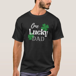 One Lucky Dad St Patrick's Day Shamrock Daddy Gift T-Shirt