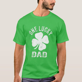 One Lucky Dad Vintage St Patrick Day Gift T-Shirt