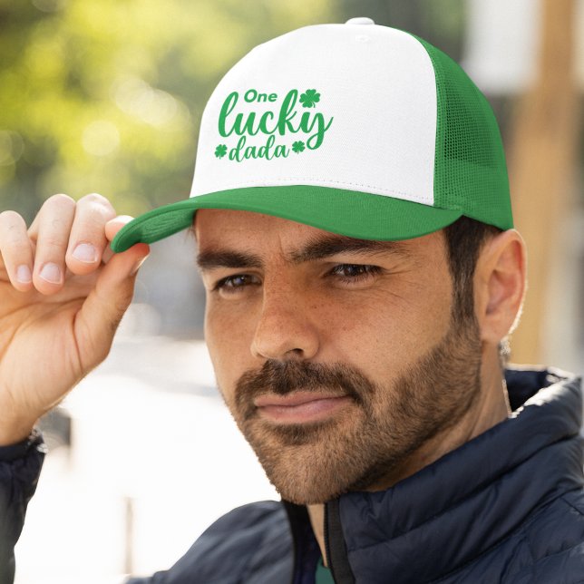 One Lucky Dada Funny St Patrick Day Trucker Hat (Creator Uploaded)