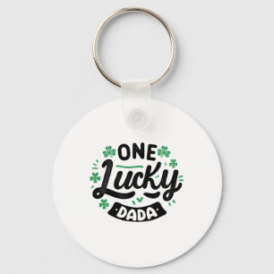 One Lucky Dada Irish Family Matching Saint Patrick Key Ring