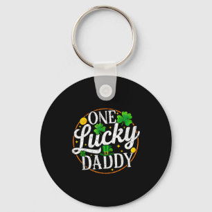 One lucky daddy st patricks day shamrock men key ring