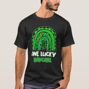One Lucky Daycare Rainbow Shamrock St Patrick S Da T-Shirt