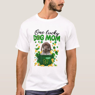 One Lucky Dog Mum Funny German Shorthaired Pointer T-Shirt