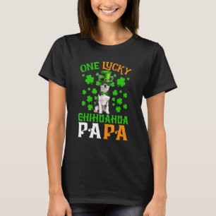 One Lucky Dog Papa Black Chihuahua Retriever Dad S T-Shirt