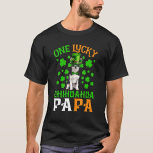 One Lucky Dog Papa Black Chihuahua Retriever Dad S T-Shirt