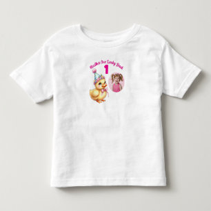 One Lucky Duck 1st Birthday Photo Gift Toddler T-Shirt