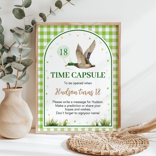 One Lucky Duck Birthday Time Capsule Sign (Creator Uploaded)