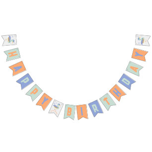 One Lucky Duck &  Bubbles First Birthday Pastel  Bunting