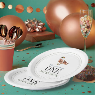 One Lucky Duck Classic Boy 1st Birthday Paper Plate