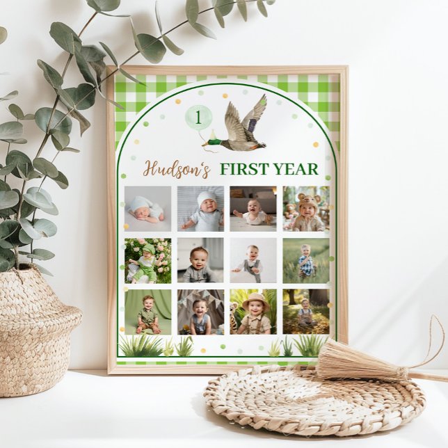 One Lucky Duck First Year Photo Milestone Poster (Creator Uploaded)