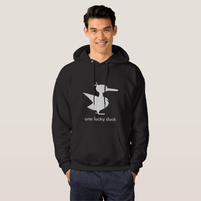 One Lucky Duck Hoodie (with text!) (Front Full)