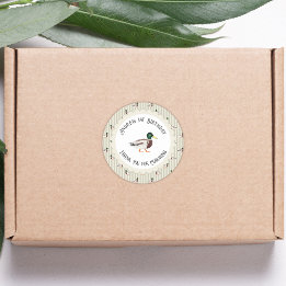 One Lucky Duck Mallard 1st Birthday Favour Classic Round Sticker