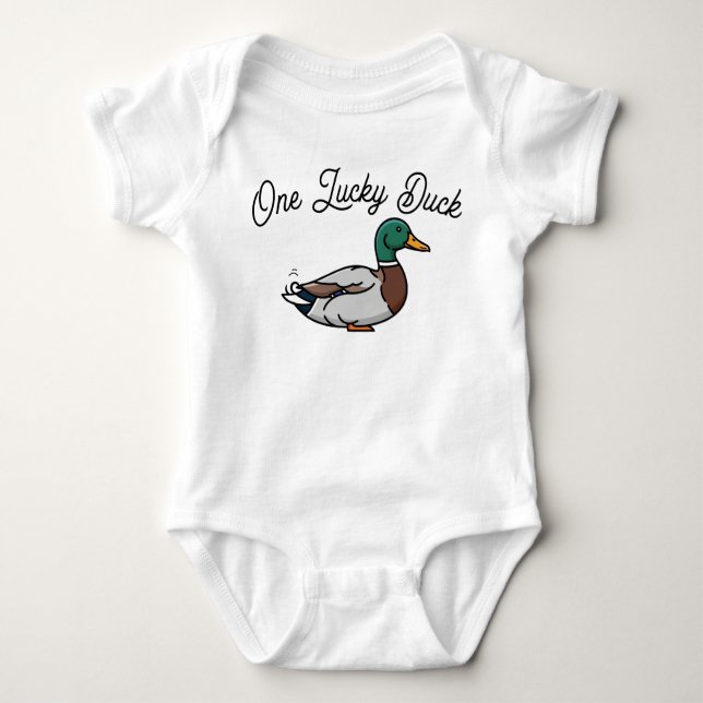 One Lucky Duck mallard bodysuit (Front)