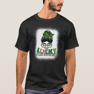 One Lucky Dyslexia Interventionist Bleached St Pat T-Shirt
