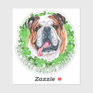 One Lucky English Bulldog Funny St. Patrick Dog 