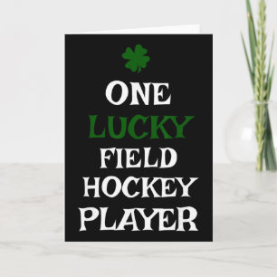One Lucky Field Hockey Player St Patrick's Day Iri Card