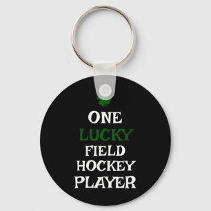 One Lucky Field Hockey Player St Patrick's Day Iri Key Ring