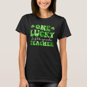 One Lucky Fifth Grade Teacher Retro St Patrick s D T-Shirt